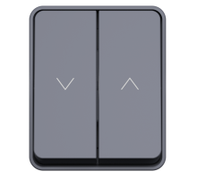 ATLASDESIGN PROFI IP54 2-клавишный ВЫКЛЮЧАТЕЛЬ ДЛЯ ЖАЛЮЗИ, 2хсх.4, АНТРАЦИТ