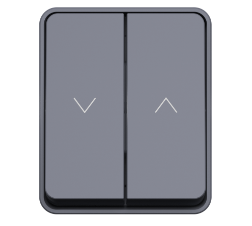 ATLASDESIGN PROFI IP54 2-клавишный ВЫКЛЮЧАТЕЛЬ ДЛЯ ЖАЛЮЗИ, 2хсх.4, АНТРАЦИТ