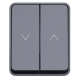ATLASDESIGN PROFI IP54 2-клавишный ВЫКЛЮЧАТЕЛЬ ДЛЯ ЖАЛЮЗИ, 2хсх.4, АНТРАЦИТ