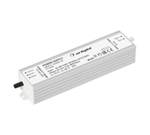 Блок питания ARPV-24080-B (24V, 3.3A, 80W) (ARL, IP67 Металл, 3 года)