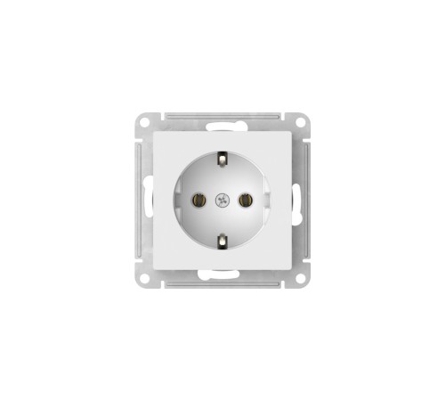 ATLASDESIGN РОЗЕТКА с заземлением, 16А, быстрозажимные клеммы, БЕЛЫЙ