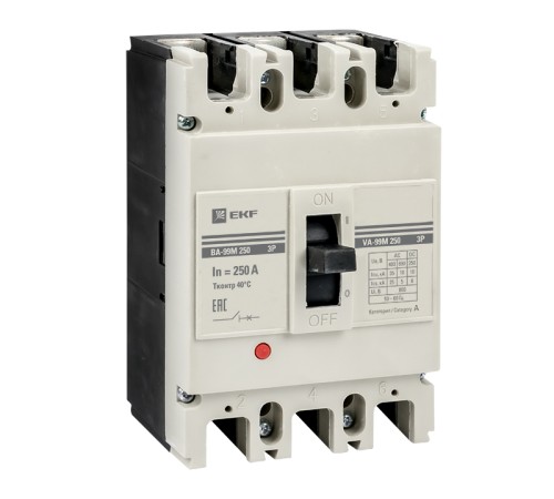 EKF mccb99-250-250m Выключатель автоматический ВА-99М 250/250А 3P 35кА EKF PROxima EKF mccb99-250-250m Выключатель автоматический ВА-99М 250/250А 3P 35кА EKF PROxima