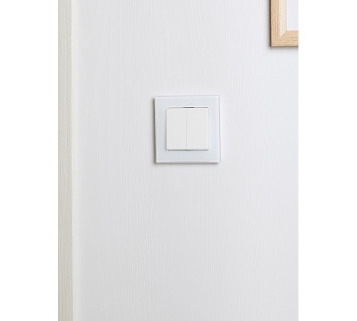 BRITE Рамка 1 пост РУ-1-2-БрБ стекло белый