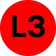 Наклейка "L3" d20мм PROxima EKF an-2-15-2