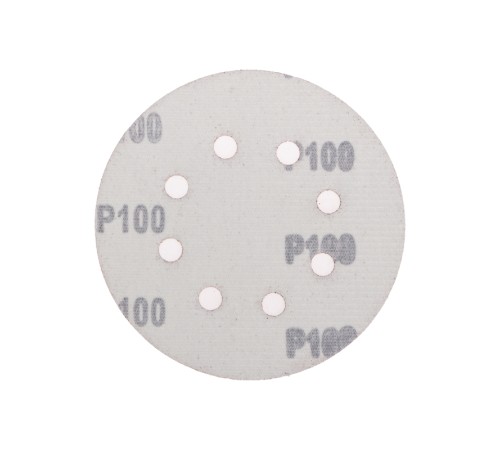 Диск абразивный на ворсовой основе, на липучке, перфорированный, P100, 125мм, 10 шт.