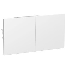 Systeme electric ATN000128 ATLASDESIGN РОЗЕТКА двойная с заземл. со штор. со сдвиж. крыш., 16А, в сборе, БЕЛЫЙ