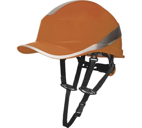 Защитная каска BASEBALL DIAMOND V UP из ABS оранжевого цвета с храповым механизмом