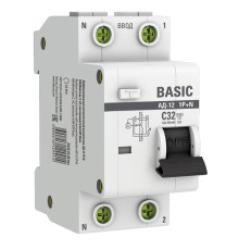 EKF DA12-32-30-bas Дифференциальный автомат 1P+N 32А 30мА тип АС х-ка C эл. 4,5кА АД-12 EKF Basic