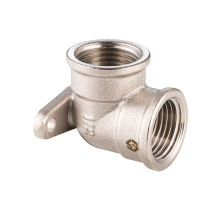 Угольник ВВ 1/2'с креплением, никелированный