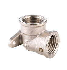 Угольник ВВ 1/2'с креплением, никелированный