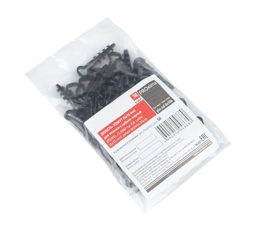 EKF plc-cd1-5x10b Дюбель-хомут (5х10 мм) для плоского кабеля черный (100 шт.) EKF PROxima