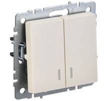 IEK BR-V20-1-10-K10 BRITE Выключ. 2-кл. с инд. 10А ВС10-2-1-БрКр беж.