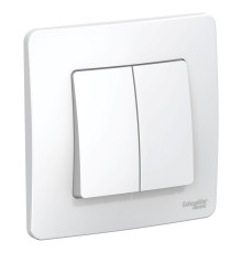 Systeme electric BLNVS010501 BLANCA С/У 2-клавишный ВЫКЛЮЧАТЕЛЬ ( c х .5), 10А, 250B, БЕЛЫЙ