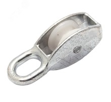 Блок одинарный 50мм нейлоновый шкив покрытие цинк