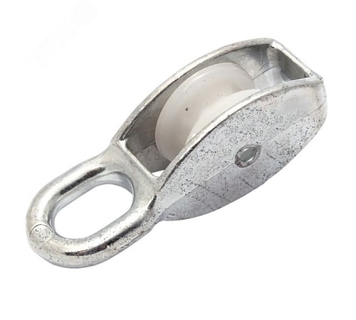 Блок одинарный 50мм нейлоновый шкив покрытие цинк