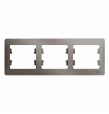 Systeme electric GSL001203 GLOSSA 3-постовая РАМКА, горизонтальная, ПЛАТИНА