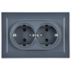 IEK BR-R21-16-K35-F BRITE Роз. 2-я с з/к без з/ш 16А в сб. РС12-3-БрМ мар.