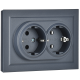 IEK BR-R21-16-K35-F BRITE Роз. 2-я с з/к без з/ш 16А в сб. РС12-3-БрМ мар.