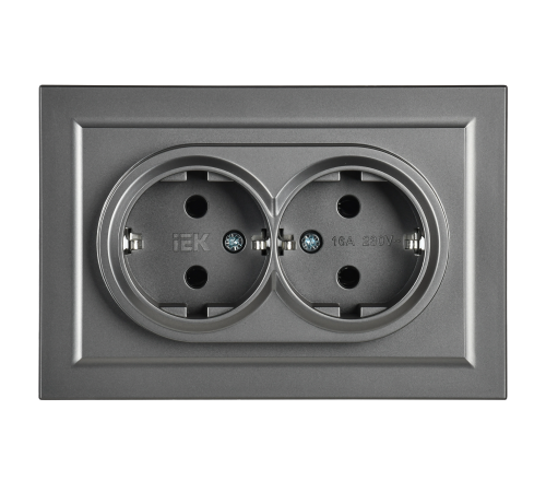 IEK BR-R21-16-K46-F BRITE Роз. 2-я с з/к без з/ш 16А в сб. РС12-3-БрС сталь IEK BR-R21-16-K46-F BRITE Роз. 2-я с з/к без з/ш 16А в сб. РС12-3-БрС сталь