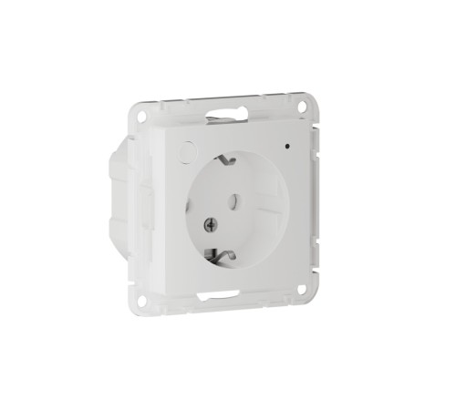 ATLASDESIGN SMART РОЗЕТКА с заземл., со шт., Zigbee, L+N, 16А, мех., БЕЛЫЙ
