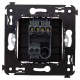 Выключатель одноклавишный в стену, "Avanti", "Черный квадрат" DKC 4402103