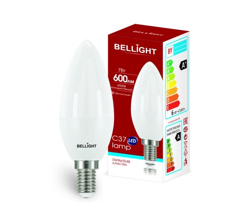 Лампа LED 7Вт 3000K 600Лм E14  Свеча Bellight