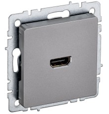 BRITE Розетка HDMI РHDMI-0-БрС сталь