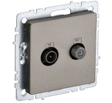 IEK BR-AF20-O-K37 BRITE Роз. двойная TV+SAT РТВ/РСп12-БрШ шамп.