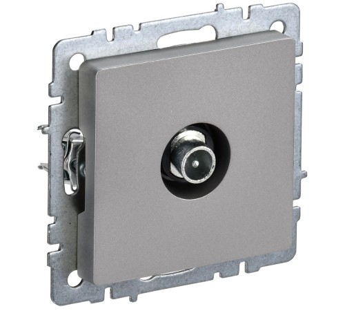 IEK BR-A10-P-K46 BRITE Роз. TV проходная РТВ10-0-БрС сталь