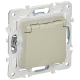 SKANDY Розетка 1-местная с заземлением с защитными шторками и крышкой 16А IP44 SK-R11B бежевый IEK