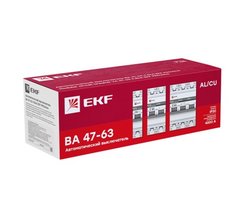 EKF mcb4763-1-32C-pro Автоматический выключатель 1P 32А (C) 4,5kA ВА 47-63 EKF PROxima EKF mcb4763-1-32C-pro Автоматический выключатель 1P 32А (C) 4,5kA ВА 47-63 EKF PROxima