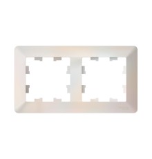 ATLASDESIGN AIR 2-постовая РАМКА, ЖЕМЧУГ/дымчатый белый
