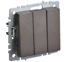 IEK BR-V30-0-10-K45 BRITE Выключ. 3-кл. 10А ВС10-3-0-БрТБ бр.