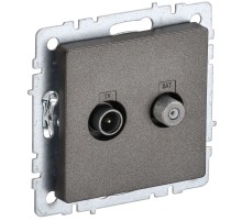 IEK BR-AF20-O-K45 BRITE Роз. двойная TV+SAT РТВ/РСп12-БрТБ бр.