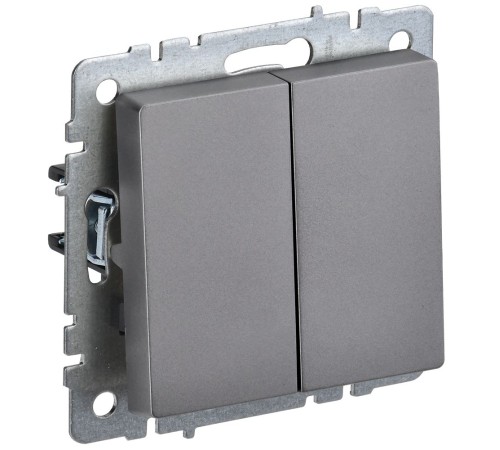 IEK BR-V22-0-10-K46 BRITE Выключ. 2-кл. прох. 10А ВС10-2-6-БрС сталь IEK BR-V22-0-10-K46 BRITE Выключ. 2-кл. прох. 10А ВС10-2-6-БрС сталь
