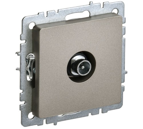 IEK BR-A10-P-K37 BRITE Роз. TV проходная РТВ10-0-БрШ шамп.