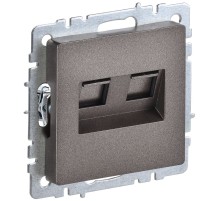 IEK BR-KT20-O-1-K45 BRITE Роз. двойная RJ11+RJ45 кат.5E РК/Т12-БрТБ бр.