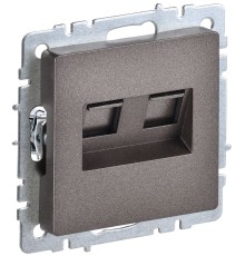 IEK BR-KT20-O-1-K45 BRITE Роз. двойная RJ11+RJ45 кат.5E РК/Т12-БрТБ бр.