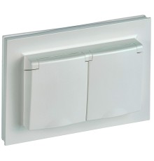 IEK BR-R26-16-44-K36-F BRITE Роз. 2-я с кр. 16А в сб IP44 РСбш12-3-44-БрЖ жемч.