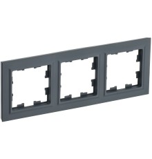 BRITE Рамка 3 поста РУ-3-БрГ графит