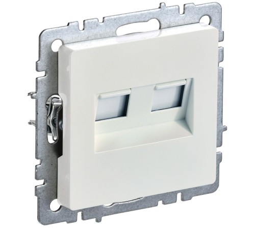 IEK BR-K20-1-K36 BRITE Роз. комп. 2-ая RJ45 кат.5E РК10-2-БрЖ жемч.