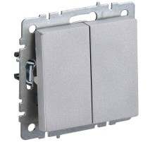 IEK BR-V22-0-10-K47 BRITE Выключ. 2-кл. прох. 10А ВС10-2-6-БрА алюм.