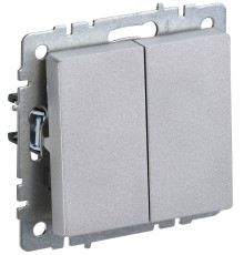 IEK BR-V22-0-10-K47 BRITE Выключ. 2-кл. прох. 10А ВС10-2-6-БрА алюм.