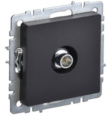 Розетка телев. IEK Brite РТВ11-0-БрЧ BR-A10-O-K02 концевая скрыт. черный (упак.:1шт)