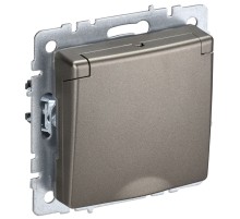 IEK BR-R16-16-K37 BRITE Роз. с з/к/ш с кр. 16А IP20 РСбш10-3-БрШ шамп.