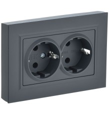 IEK BR-R21-16-K53-F BRITE Роз. 2-я с з/к без з/ш 16А в сб. РС12-3-БрГ граф.