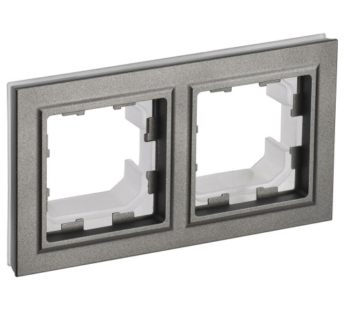 IEK BR-M22-44-K37 BRITE Рамка 2-мест. IP44 РУ-2-БрШ-44 шамп.