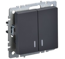 IEK BR-V20-1-10-K53 BRITE Выключ. 2-кл. с инд. 10А ВС10-2-1-БрГ граф.
