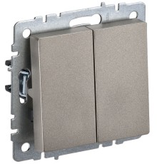 IEK BR-V20-0-10-K37 BRITE Выключ. 2-кл. 10А ВС10-2-0-БрШ шамп.