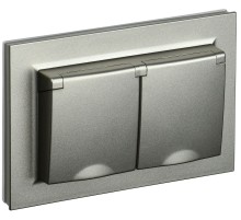 IEK BR-R26-16-44-K37-F BRITE Роз. 2-я с кр. 16А в сб IP44 РСбш12-3-44-БрШ шамп.